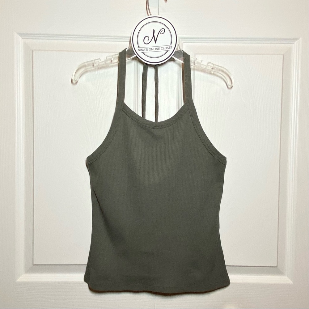 SO Juniors Halter Top Military Green Color Size M Copy